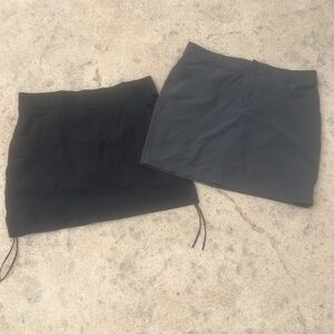 Columbia & Eddie Bauer Black and Grey Hiking Skorts Women's Size L and Size 12